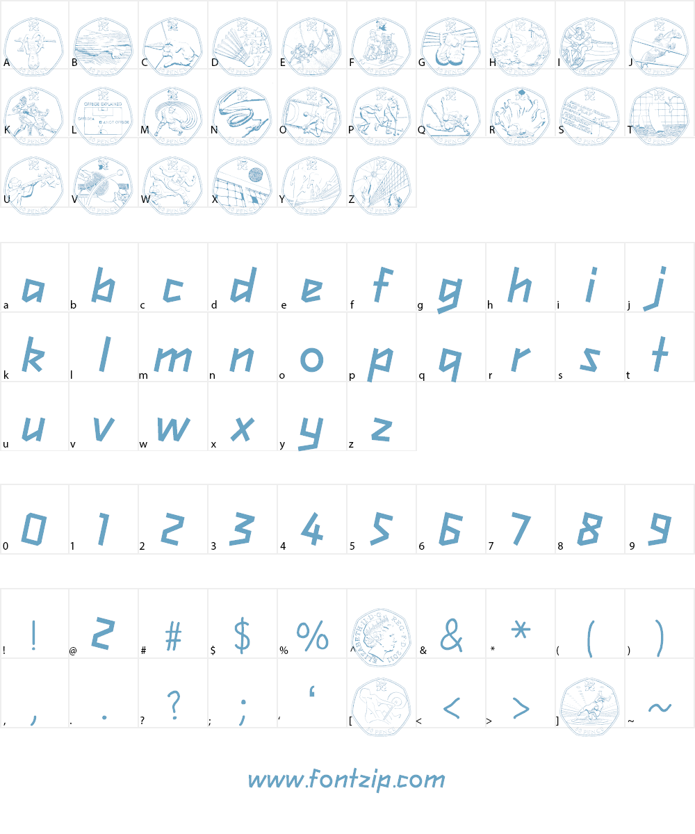 london 2012 Font Character